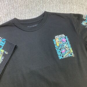 Fresh Laundry Kids Anti Social Science Club Rick and Morty T Shirt Black Size‎ L